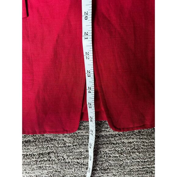 Talbots Silk and Linen Blend Red Blazer.  Size 6 - Picture 3 of 7